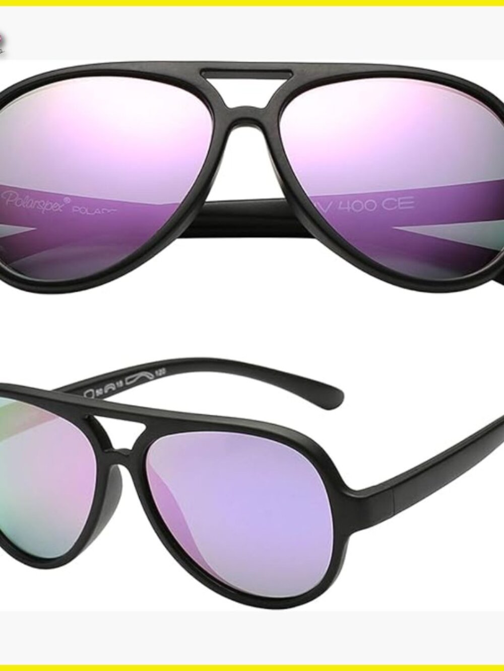 Kids Polarized Aviator Sunglasses Bendable Frame UV Protection Trendy